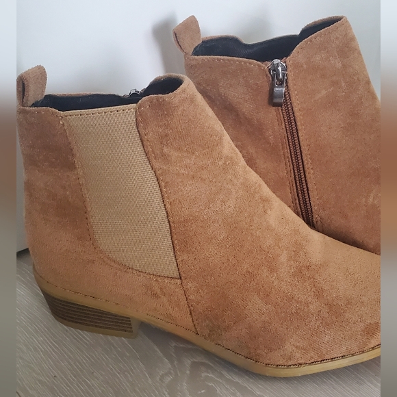 Brown/Camel Suede Ankle Boots | 6 - Picture 2 of 7